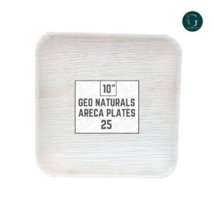 The 10X10 square Areca palm leaf plate is a unique, eco-friendly