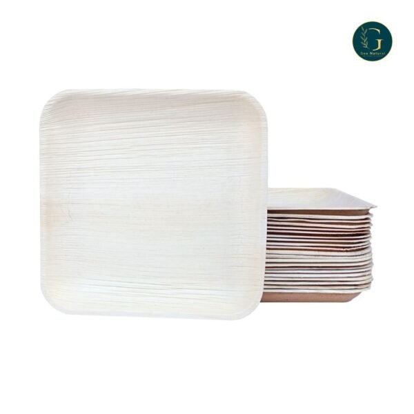 8X8 Square Areca palm leaf plate is a unique, eco-friendly - Image 2