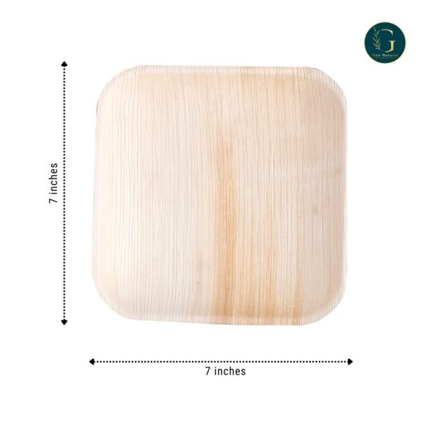 7x7 Square Areca Palm Leaf Plates - Image 2