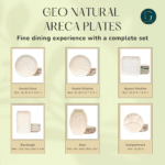 6X6 Square Areca Palm Leaf Plates: