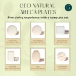 6X6 Square Areca Palm Leaf Plates: