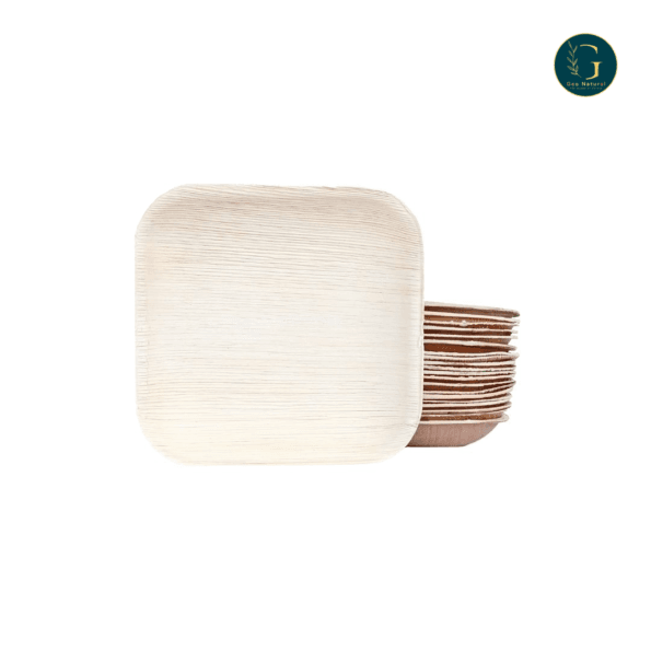 5X5 Square Areca Palm Leaf Plates:
